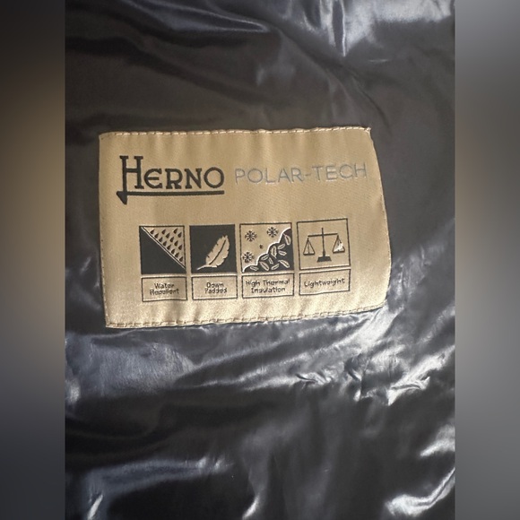 Herno A-Shape Down Jacket In Satin.  Color “New Blue”. Size 52. $1080 - Picture 12 of 16